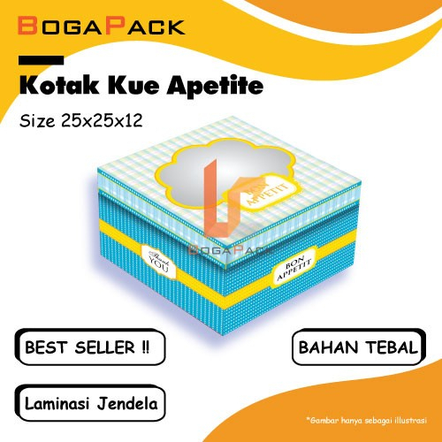 Jual Kotak Makanan Box Putih Apetit Cake Bolu Brownies Dus Roti Kue