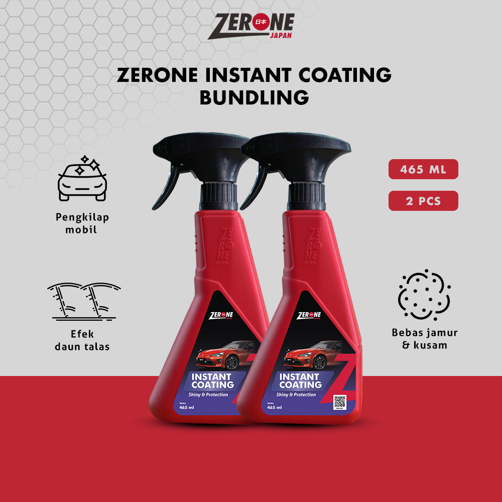 Jual Zerone Instant Coating 465ml Efek Daun Talas Pengkilap Mobil Kinclong Kemasan Baru Shopee 1058