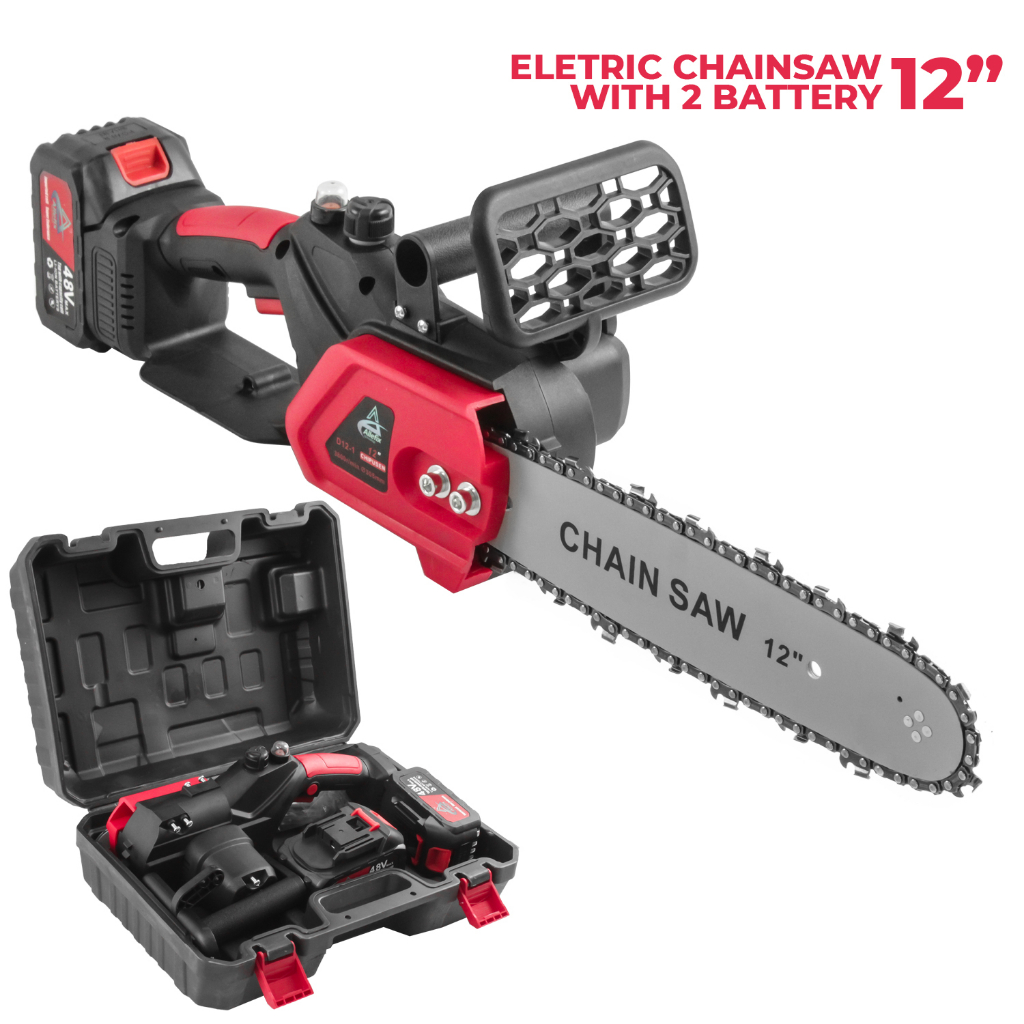 Jual Allefix Chainsaw Cordless Gergaji Rantai Elektrik Mini 12 Inch 2