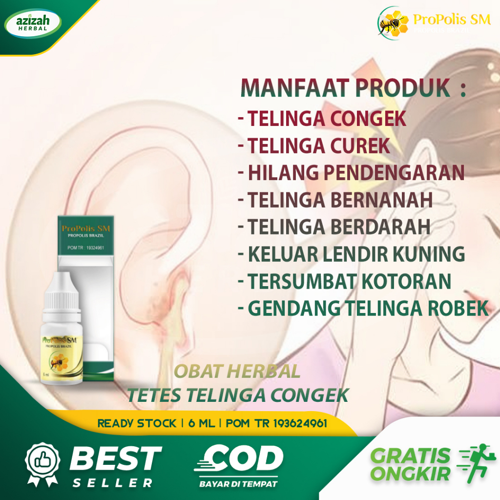Jual Obat Tetes Telinga Congek Menahun Bernanah Berlendir Bau Busuk ...