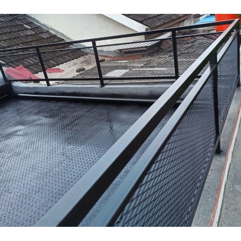 Jual pagar balkon minimalis kombinasi expanded | Shopee Indonesia