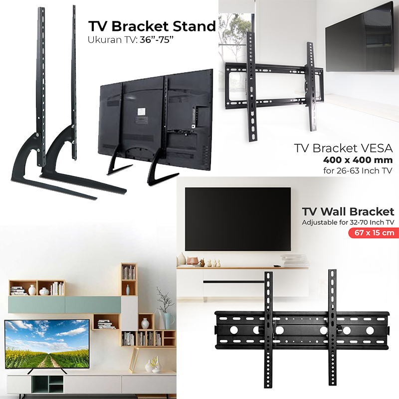 Jual Stand Bracket TV LED LCD Tebal 2.5mm 800 x 400 Breket Untuk Semua