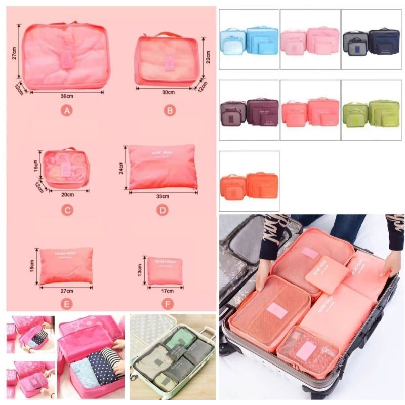 Jual Travel Bag 6in1 Travel Pouch Bag Tas Organizer 6in1 Shopee Indonesia