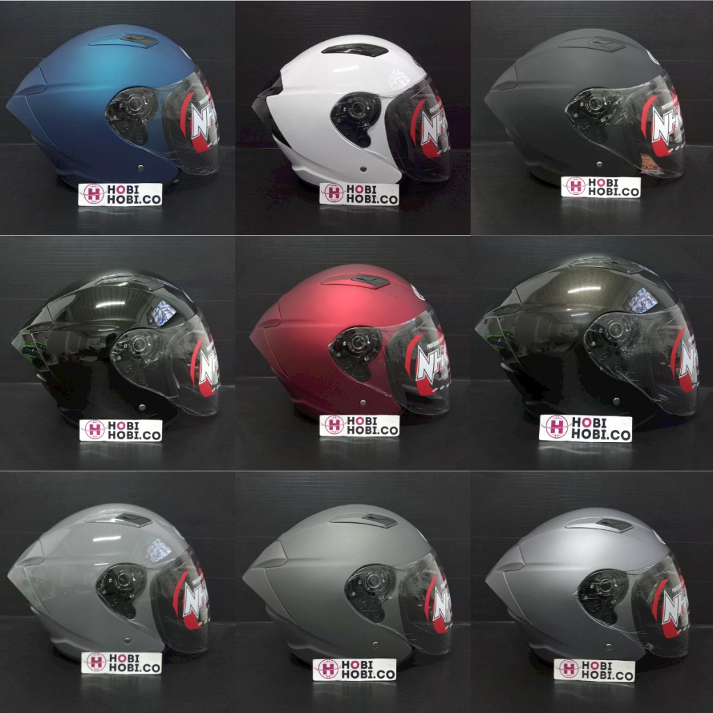 Jual NHK R1 ELITE SOLID VARIASI WARNA HELM OPEN FACE VISOR CLEAR