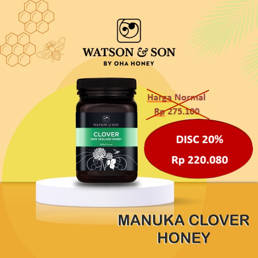 Jual Madu Clover Watson and Son 100 Pure (Original NZ Product) 500