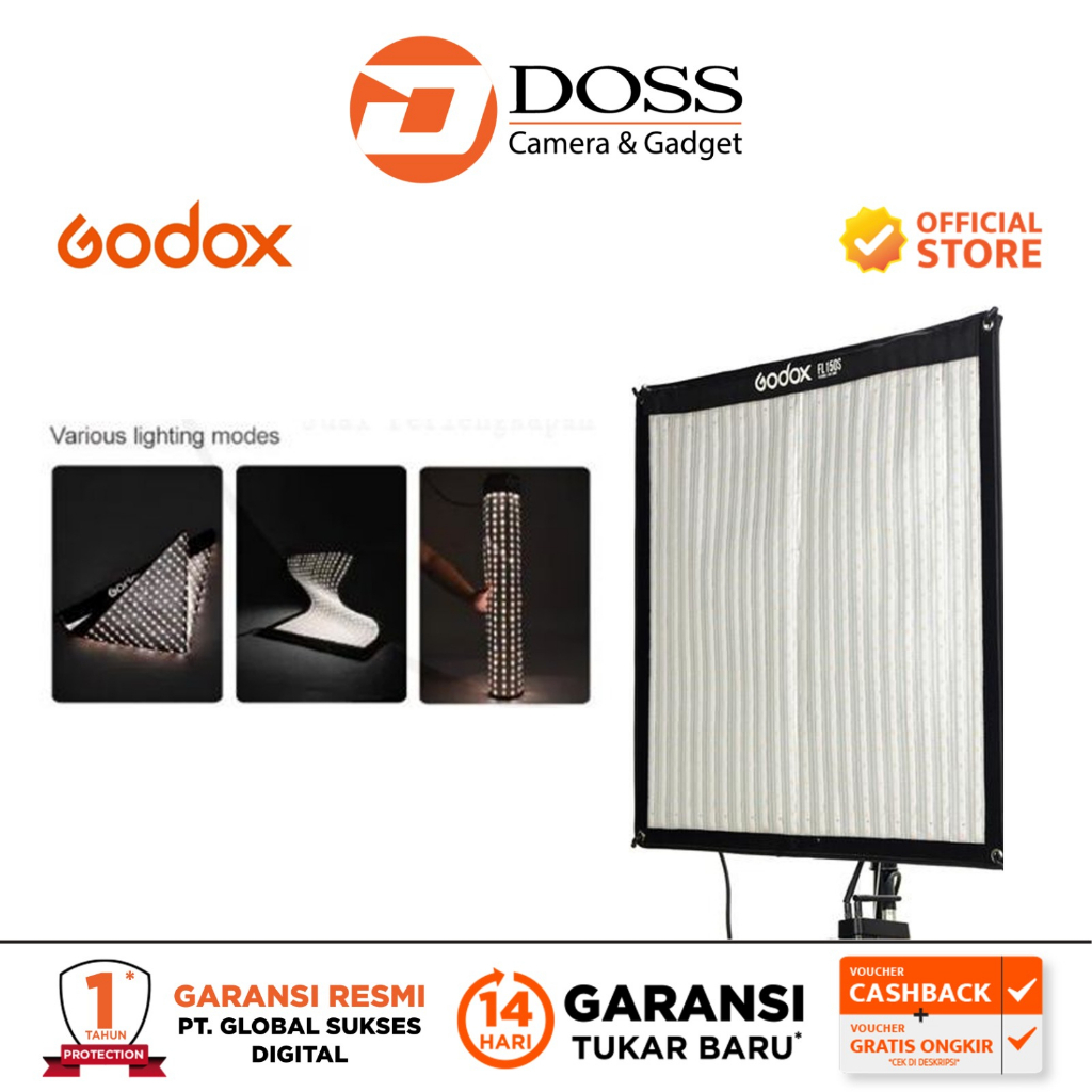 Godox FL150S - Lampada Video LED 60x60 Cm, Qualità Professionale