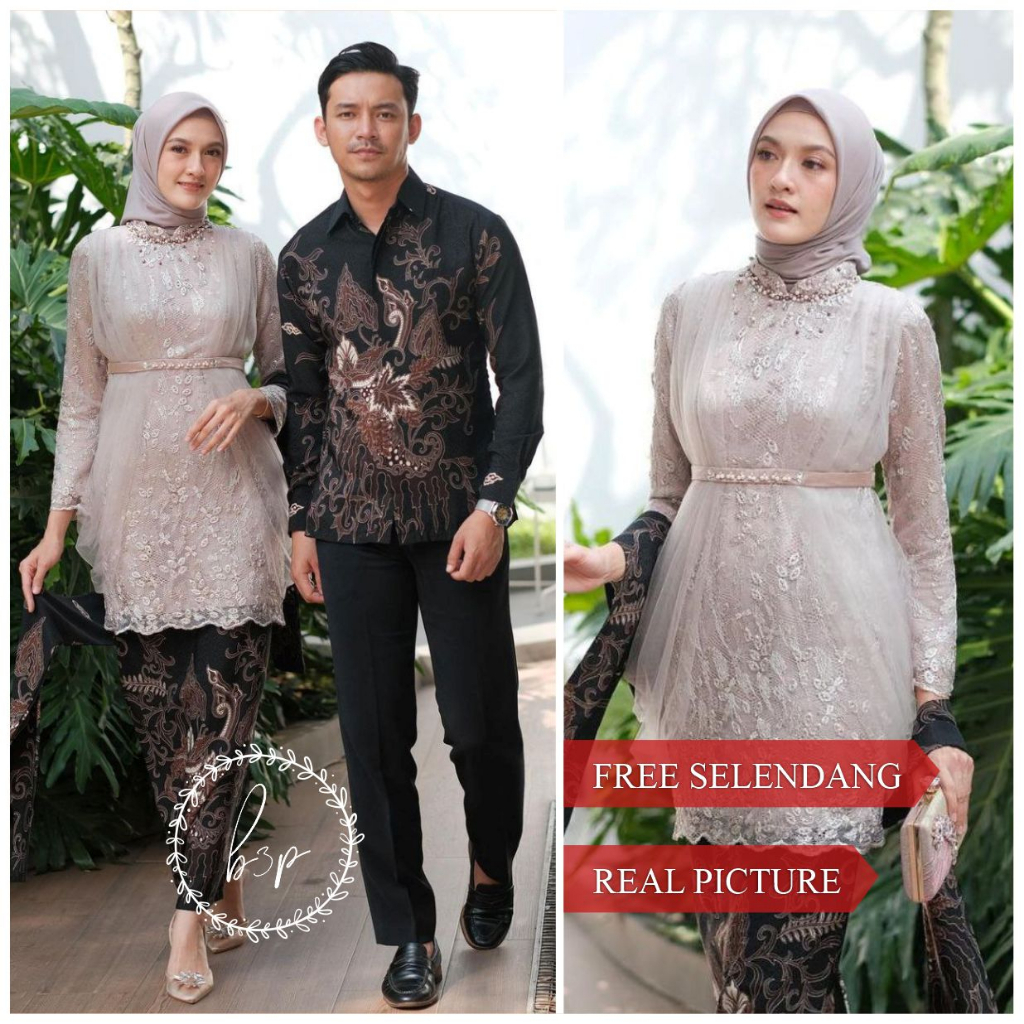 Jual BATIK COUPLE KEBAYA Couple Kebaya Modern Baju Tunangan Wisuda ...