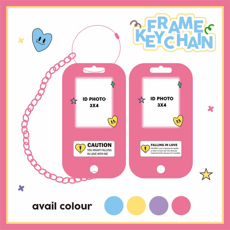 Jual Frame Keychain Caution Love (Double Side) | Shopee Indonesia