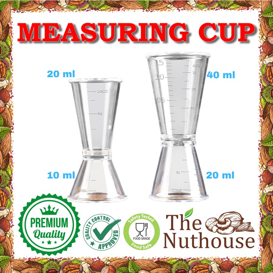 Jual Jigger Acrylic Double Glass Measure Cup 1020ml 2040ml Gelas Ukur Shopee Indonesia 1705