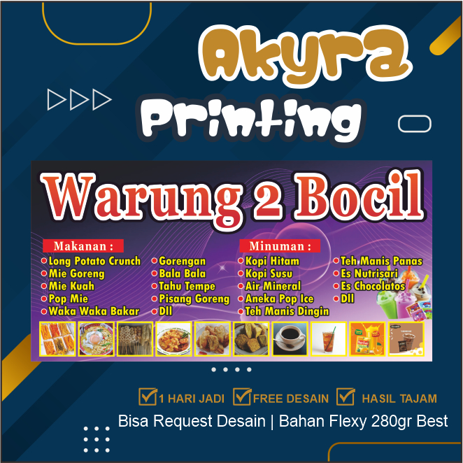 Jual Cetak Spanduk Dagang Banner Usaha Spanduk Warung Banner Toko Free Desain Shopee Indonesia