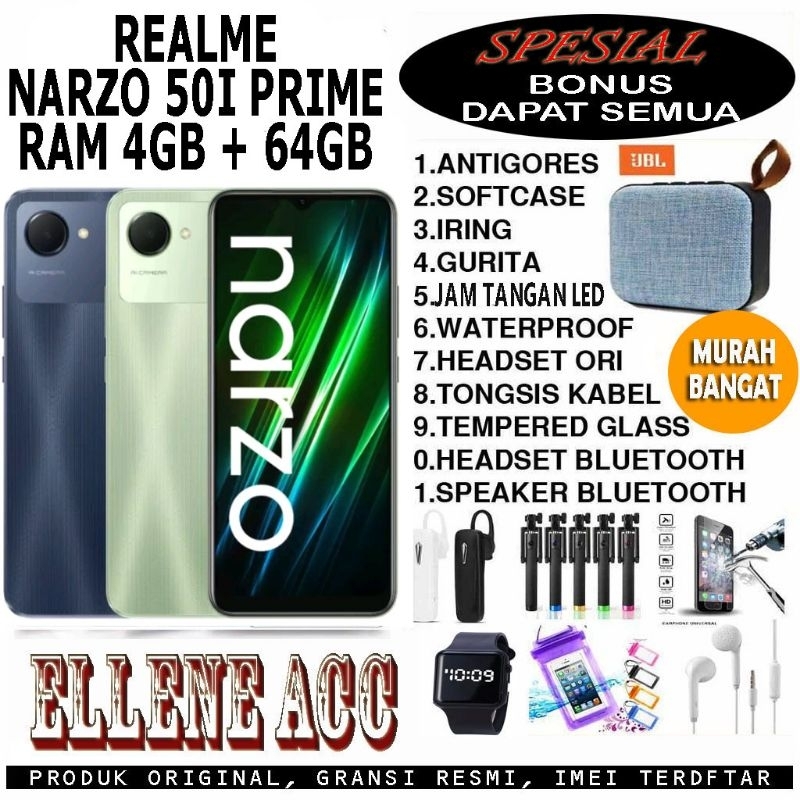 Jual REALME NARZO 50i prime 3/32/4/64 GARANSI RESMI | Shopee Indonesia