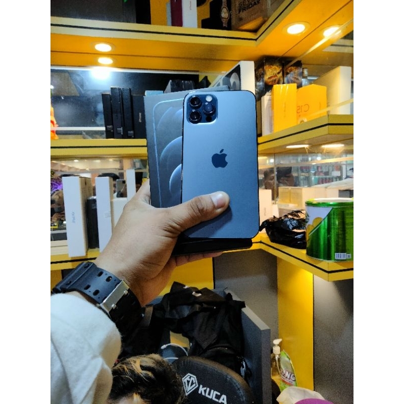 Jual iphone 12 pro 256Gb ibox pacific blue | Shopee Indonesia
