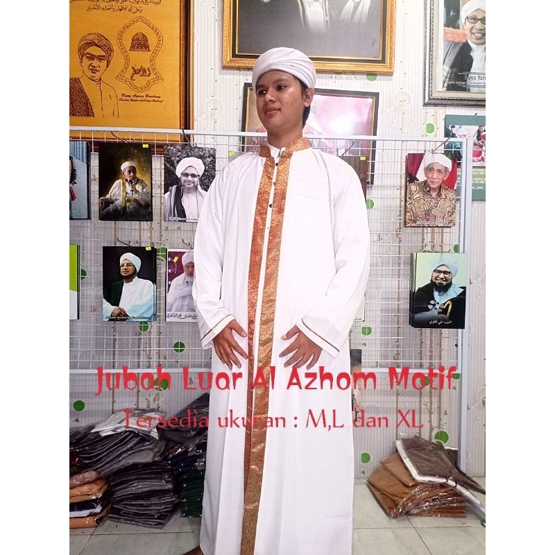 Jual jubah luaran habaib habib ustad bordir Lis imam mesjid pria muslim ...