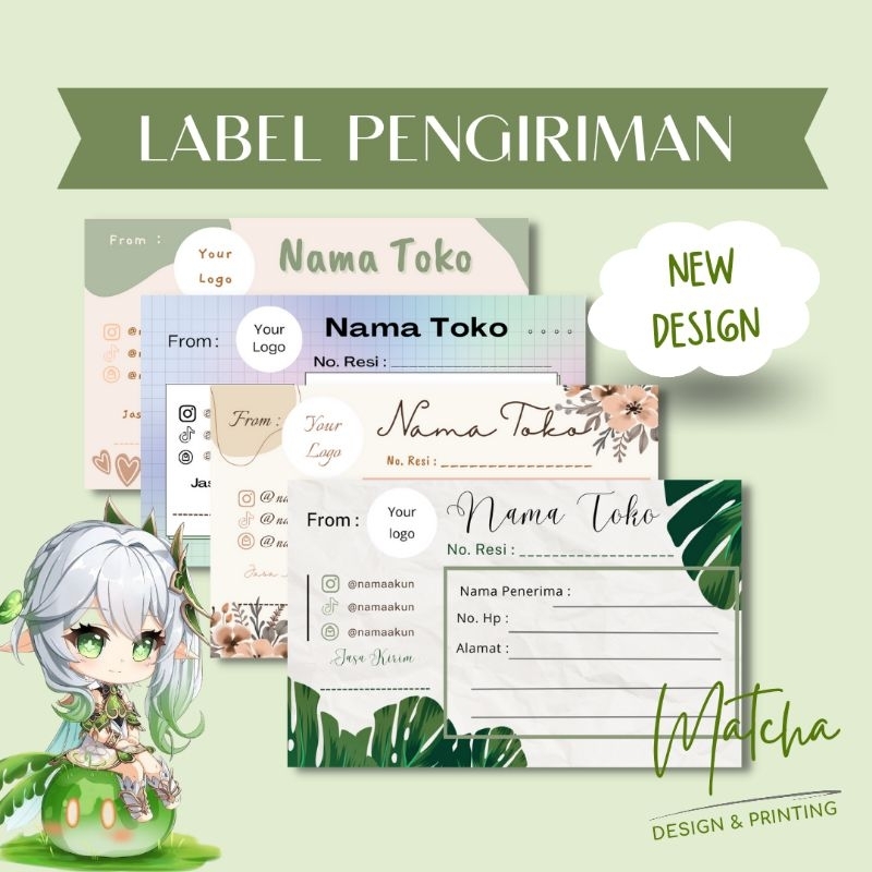 Jual Stiker Label Resi Pengiriman Online Shop Olshop Marketplace (Free ...