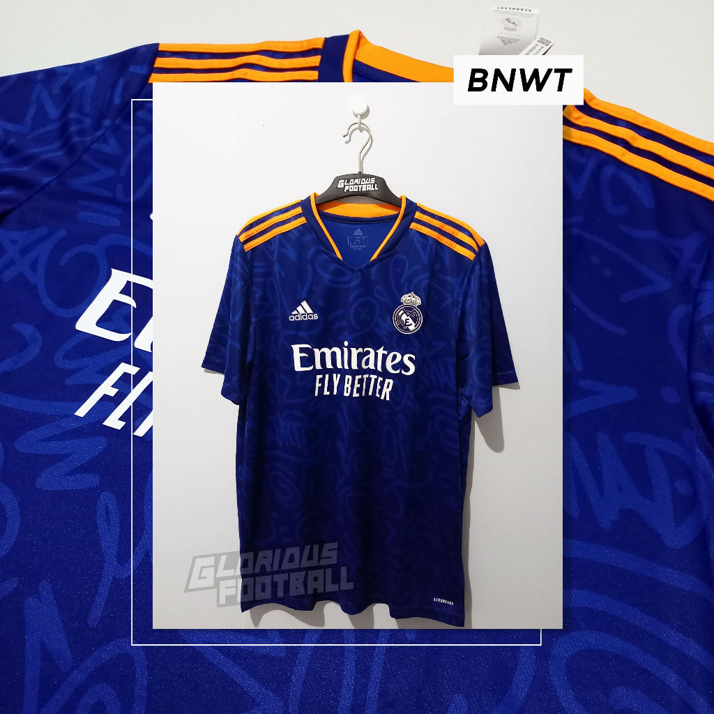 Jual Jersey Original Real Madrid Away 2021/2022 BNWT - H40942 | Shopee ...