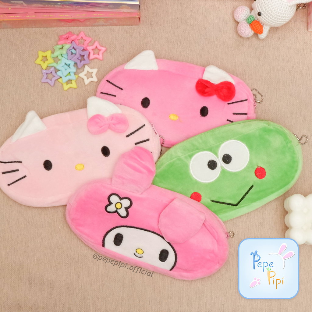 Jual Kotak Pensil Plushy Sanrio Tempat Pensil Wadah Pensil Kostak Pouch ...