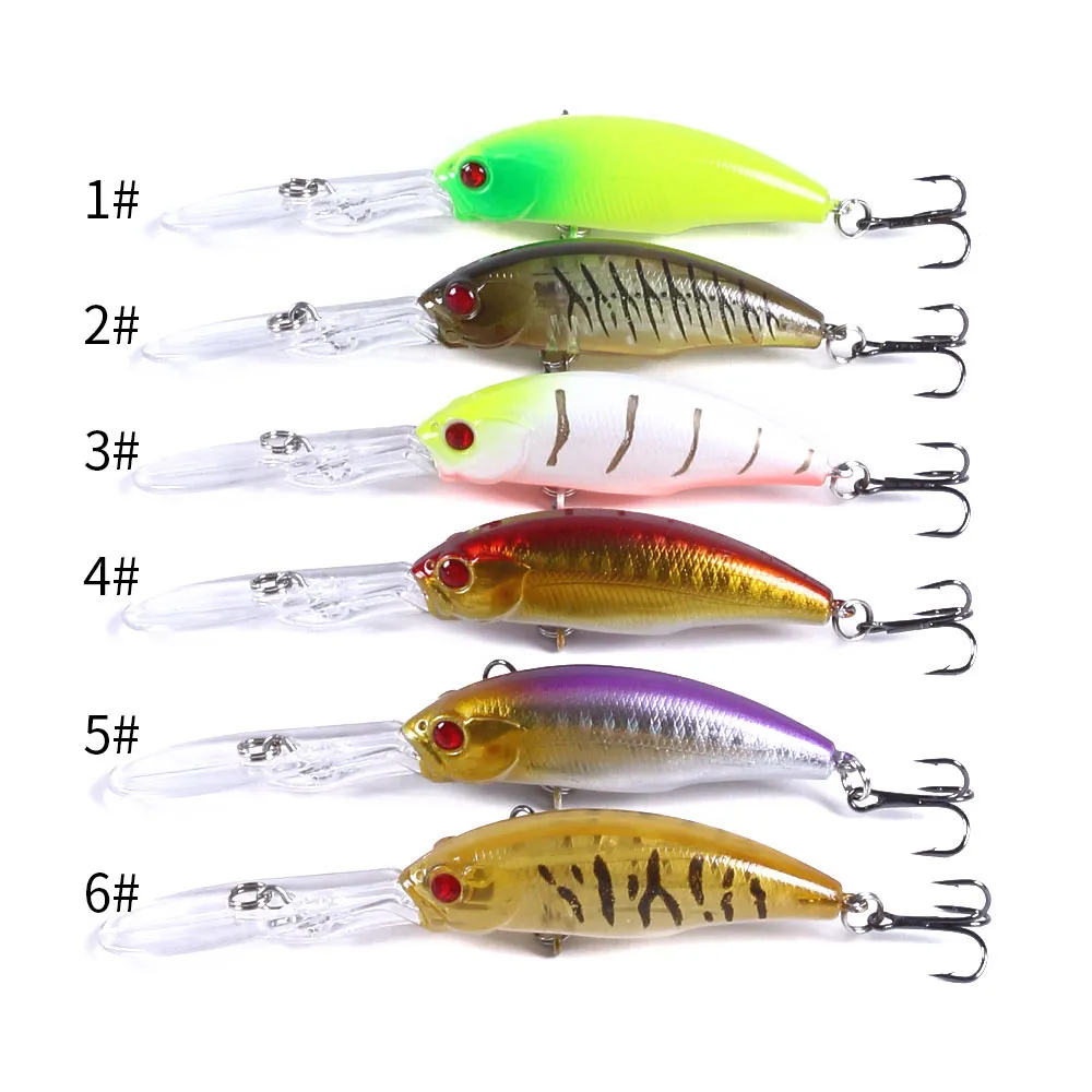 Jual Umpan Casting Lure Minnow Deep Floating Lidah Panjang 10cm 7gr ...