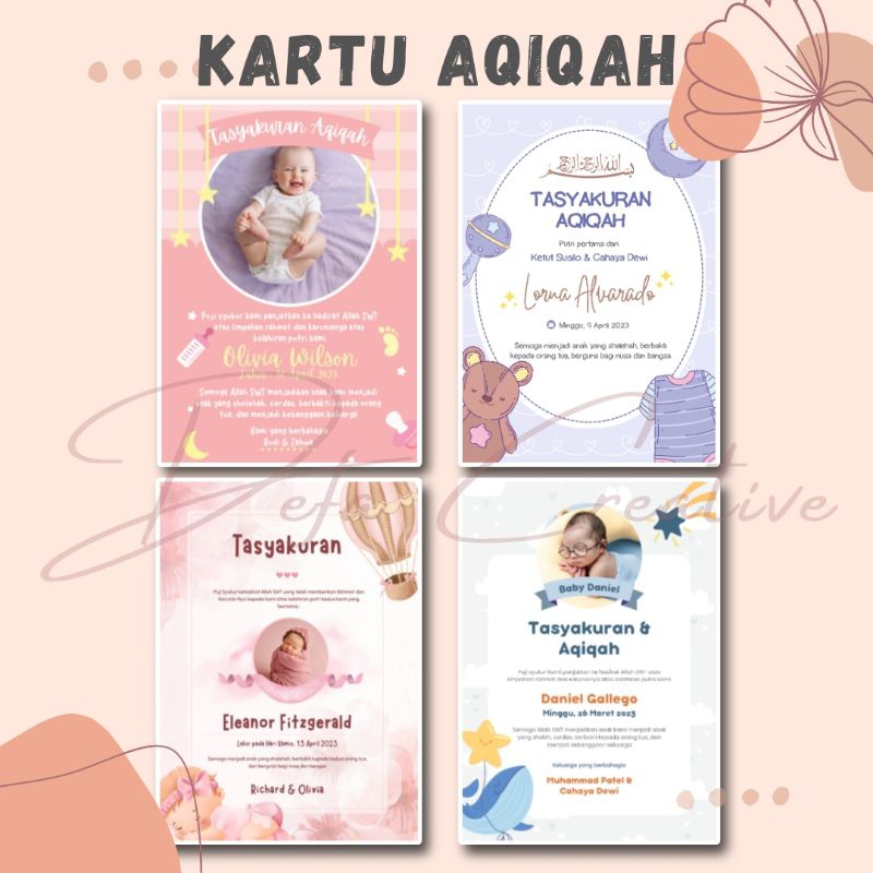 Jual Kartu Sticker Kelahiran Bayi Murah Kartu Sticker Tasyakuran