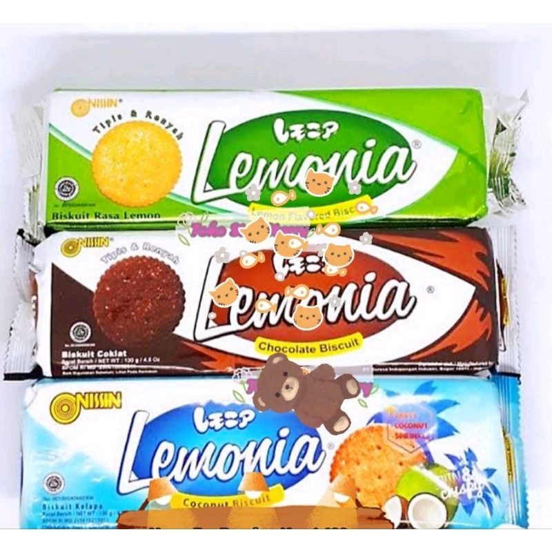 Jual Biskuit Nissin Lemonia 130 gr Biskuit Lemon/ Coklat/ Coconut ...