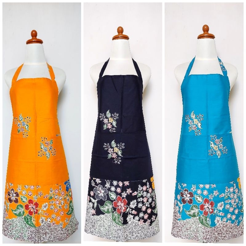 Jual Apron Masak Batik Celemek Barista Chef Souvenir Shopee Indonesia