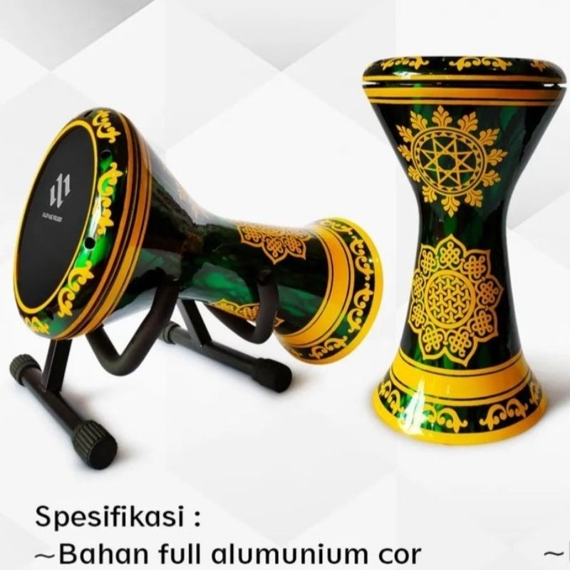 Jual Darbuka 8 Inci Fullset Tas Kunci L Calti Bahan Aluminum Mika Power