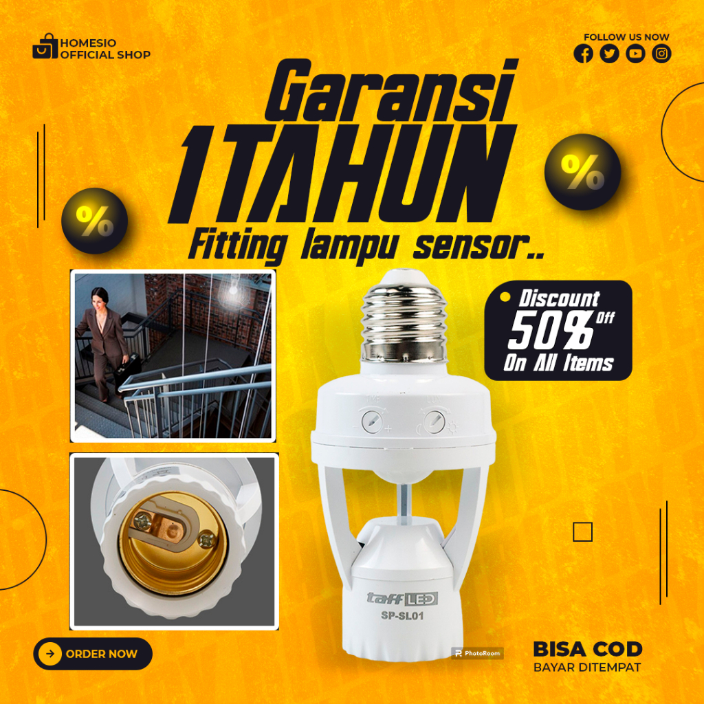 Jual Smart Fitting Lampu Bohlam E Infrared Motion Sensor Sensor