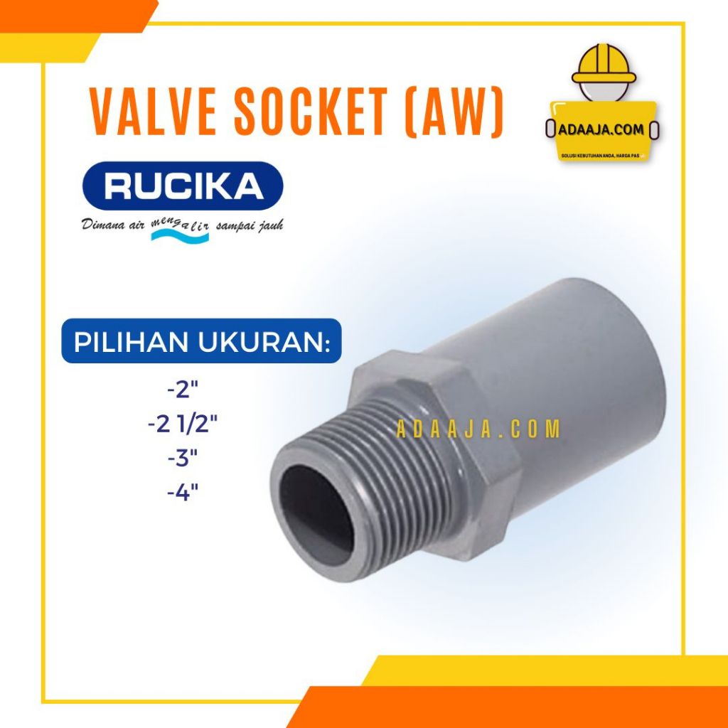 Jual Sok Drat Luar Valve Socket AW 2