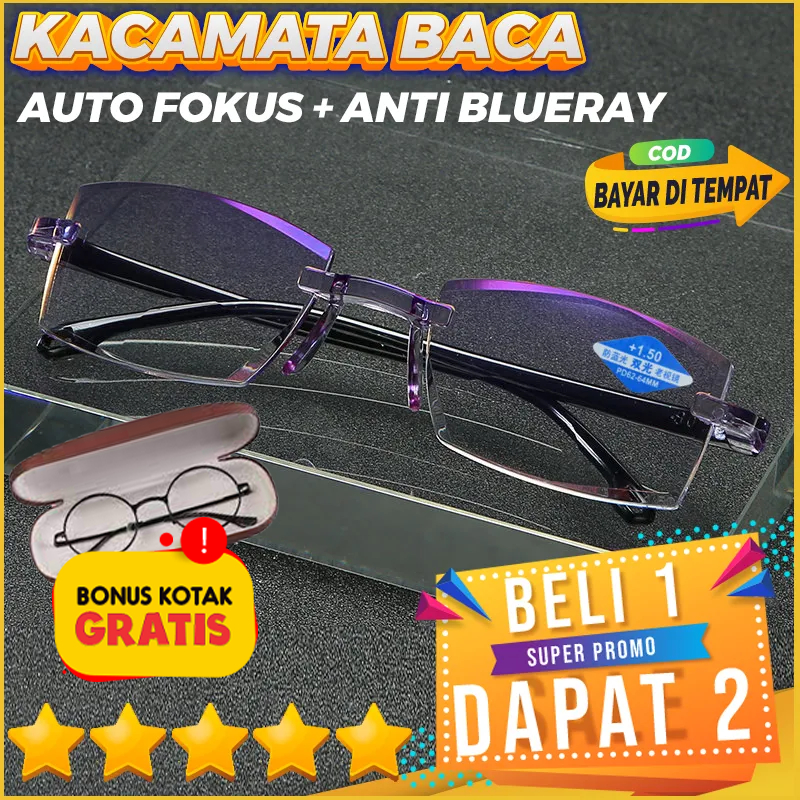 Jual Beli 1 Gratis 1 Kacamata Plus Auto Fokus Anti Blueray Pria Dan Wanita Shopee Indonesia 9470