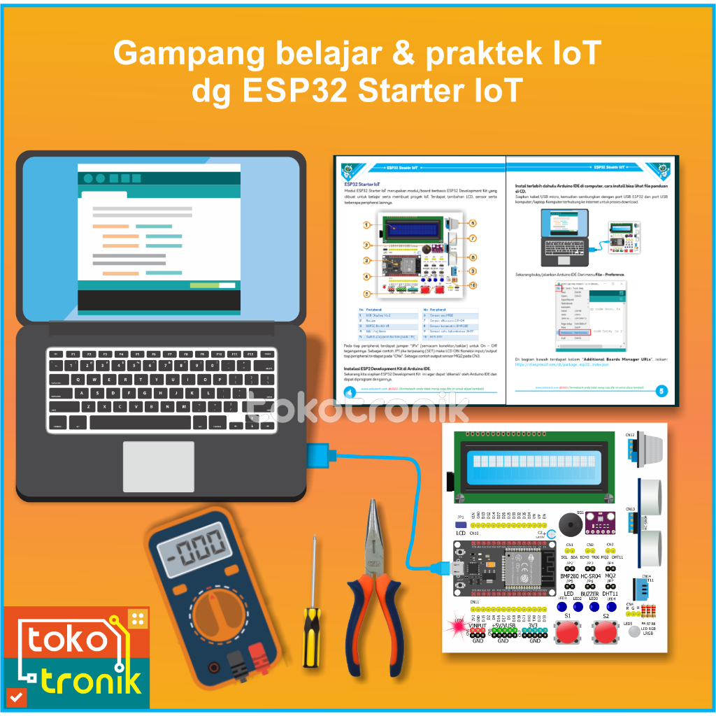 Jual Paket Belajar IoT dg ESP32 Starter Kit untuk pemula | Shopee Indonesia