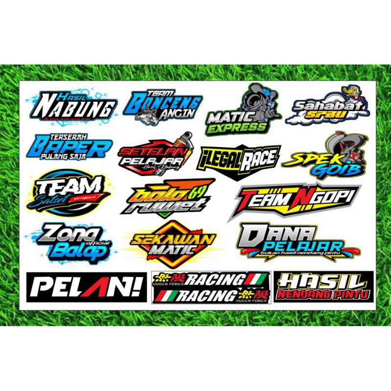 Jual Stiker Racing Pack Kata Kata Viral Shopee Indonesia