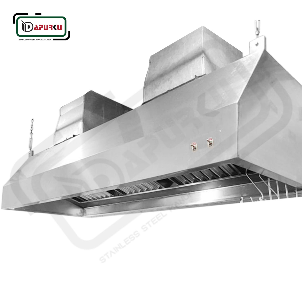 Jual Exhaust Hood Stainless Steel Pembuangan Penyedot Debu Asap Angin