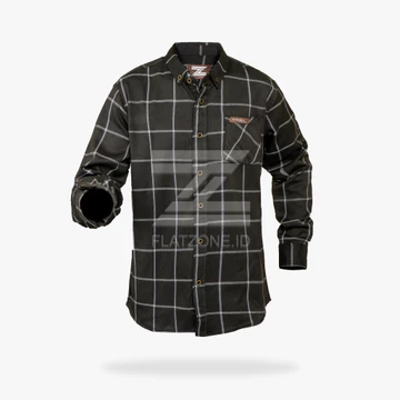 Flatzone Kemeja Flanel Lengan Panjang Pria Premium