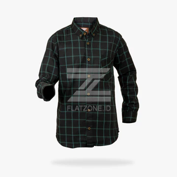 Flatzone Kemeja Flanel Lengan Panjang Pria Premium