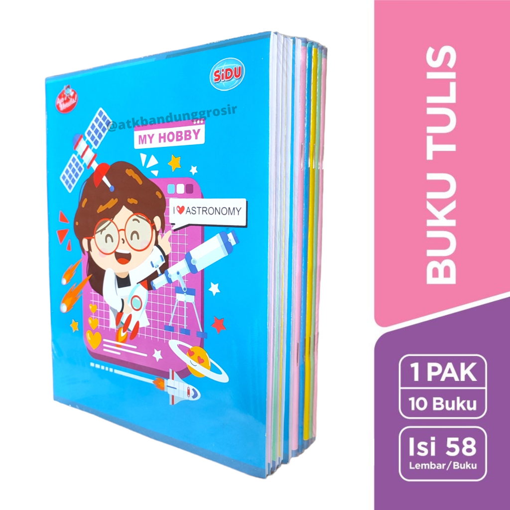 Jual Buku Tulis Sinar Dunia 58 Lembar ( SIDU ) Uk Quarto Random Cover ...