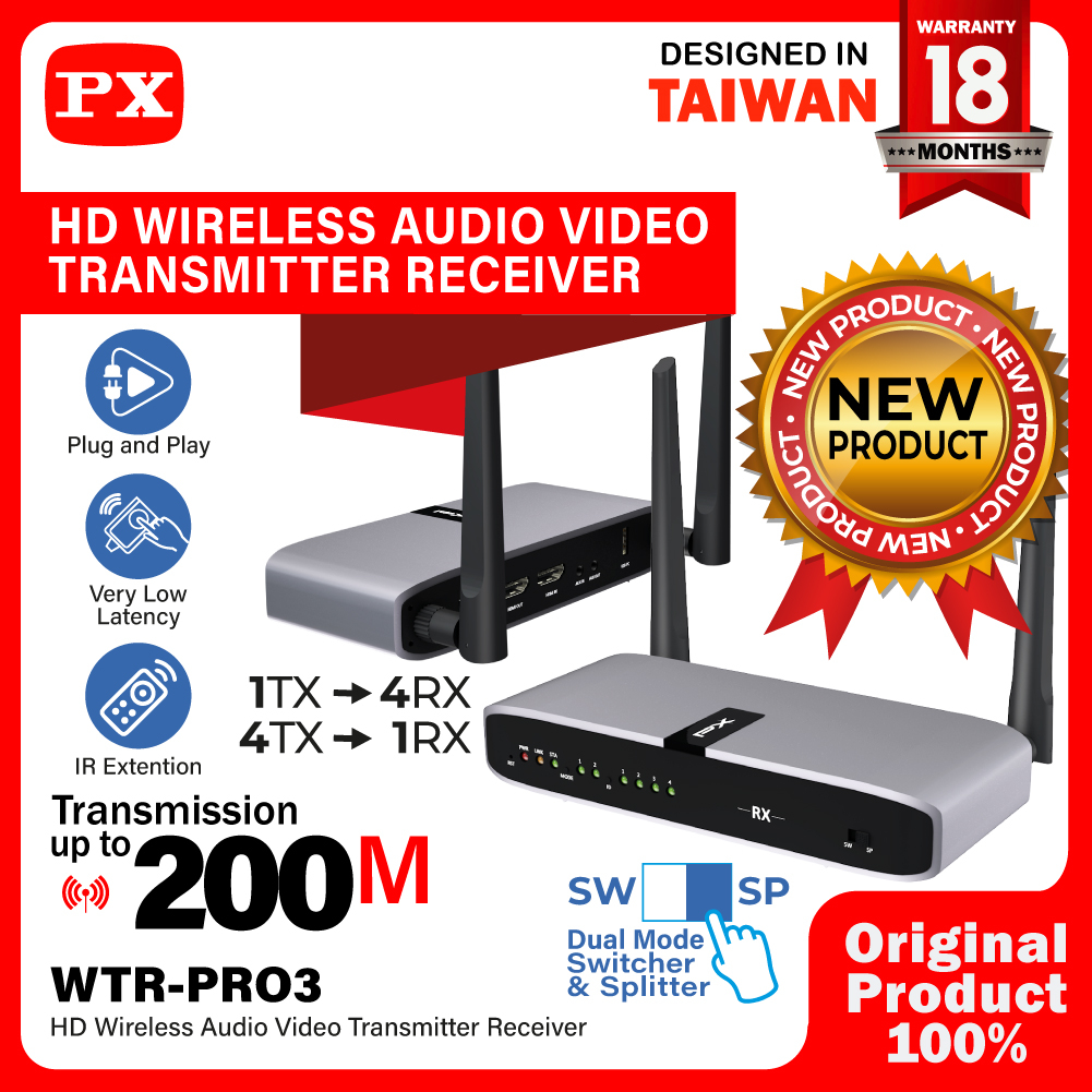 Jual Wireless HDMI Extender Audio Video Transmitter Receiver PX WTR