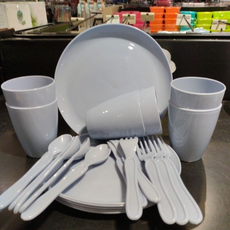 Jual Picnic set powder 25 pcs/ Tempat makan piknik set | Shopee Indonesia