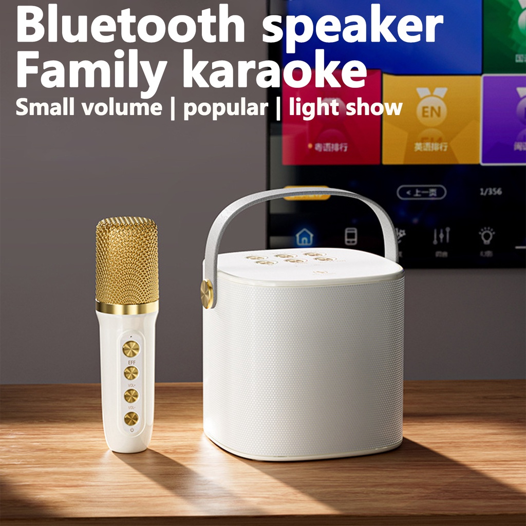 Jual Karaoke Speaker Mic Indoor KTV/ Portable Wireless Bluetooth ...