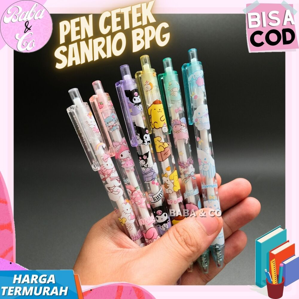 Jual PULPEN SANRIO PEN CETEK MEKANIK SANRIO UNIK IMUT LUCU READY COD ...