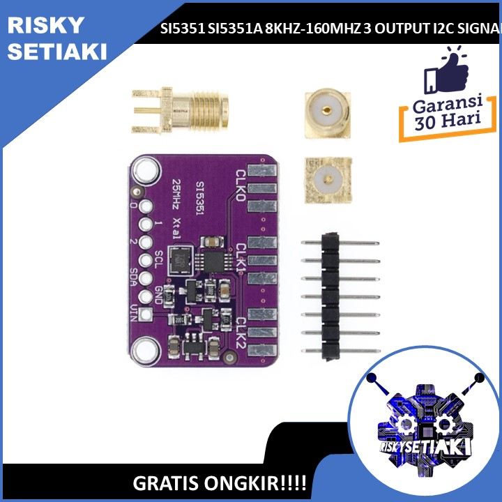 Jual SI5351 SI5351A 8KHZ-160MHZ 3 OUTPUT I2C SIGNAL CLOCK GENERATOR ...