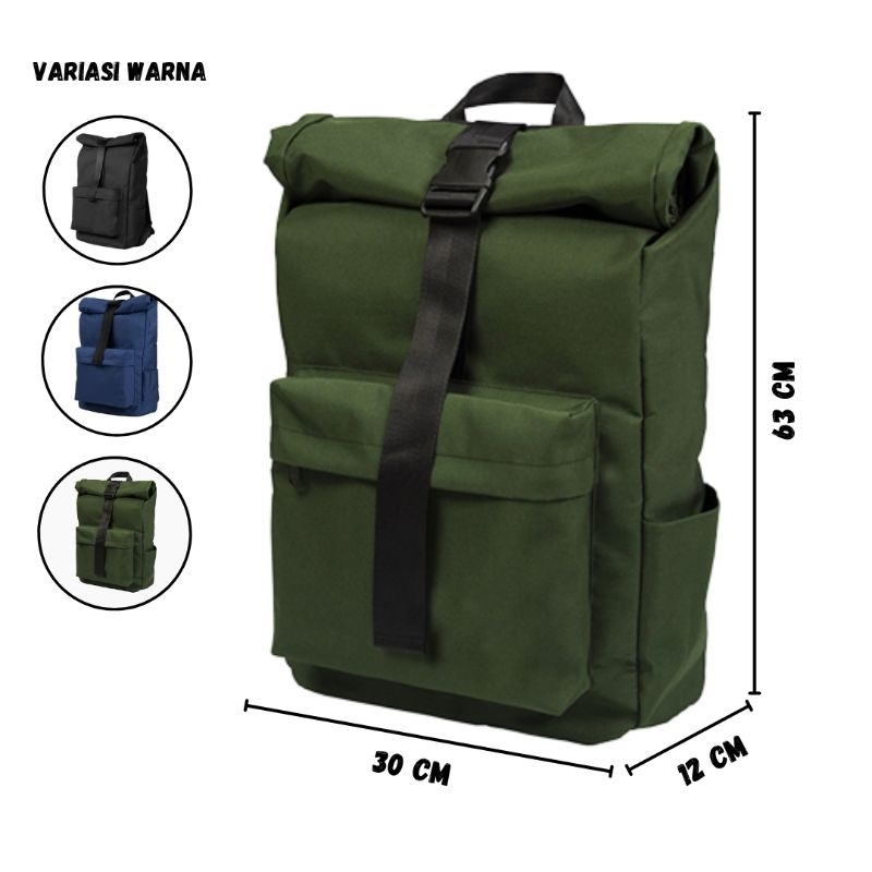 Jual TAS RANSEL / BACKPACK ROLLTOP TAS PUNGGUNG | Shopee Indonesia