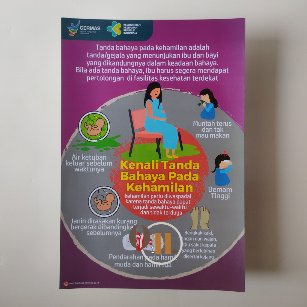 Jual Poster Tanda Bahaya Kehamilan Poster Kehamilan Poster Kenali