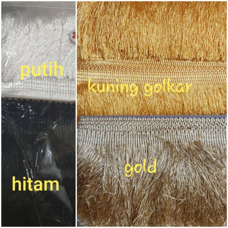 Jual Renda Rumbai Katun Lebar 15 cm panjang 20 meter | Shopee Indonesia