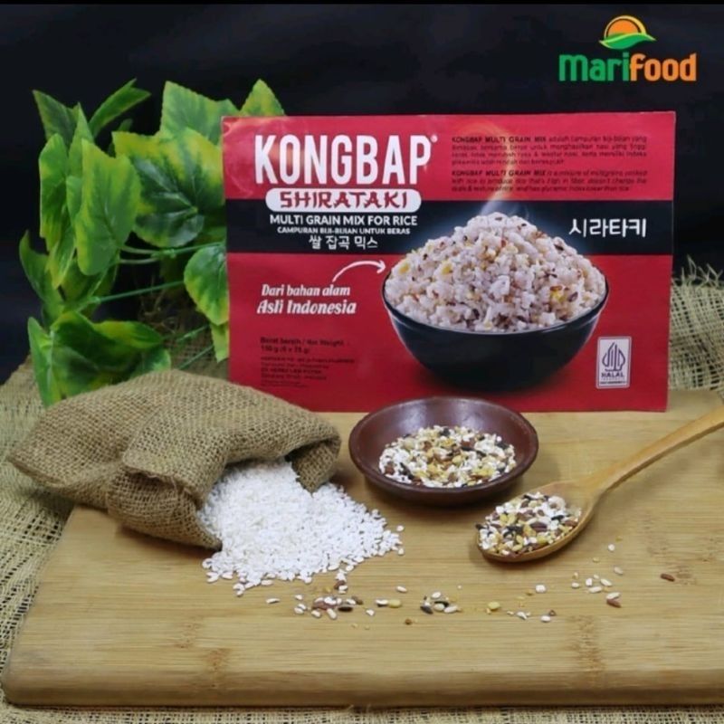 Jual KONGBAP Multigrain Mix SHIRATAKI 150 gr - KONG BAP pack Merah ( 6 ...