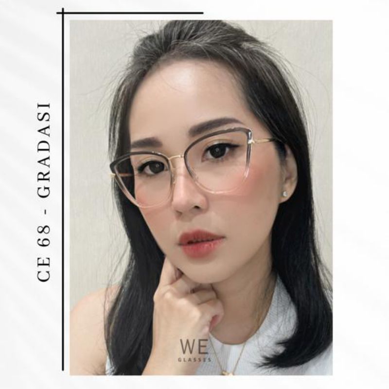 Jual Ce Kacamata Wanita Frame Cat Eye Cat Eyes Nosepad Shopee Indonesia