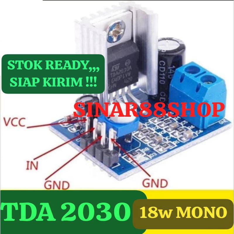Jual TDA2030A TDA 2030A MONO AUDIO AMPLIFIER MODUL SINGLE BOARD 18W ...