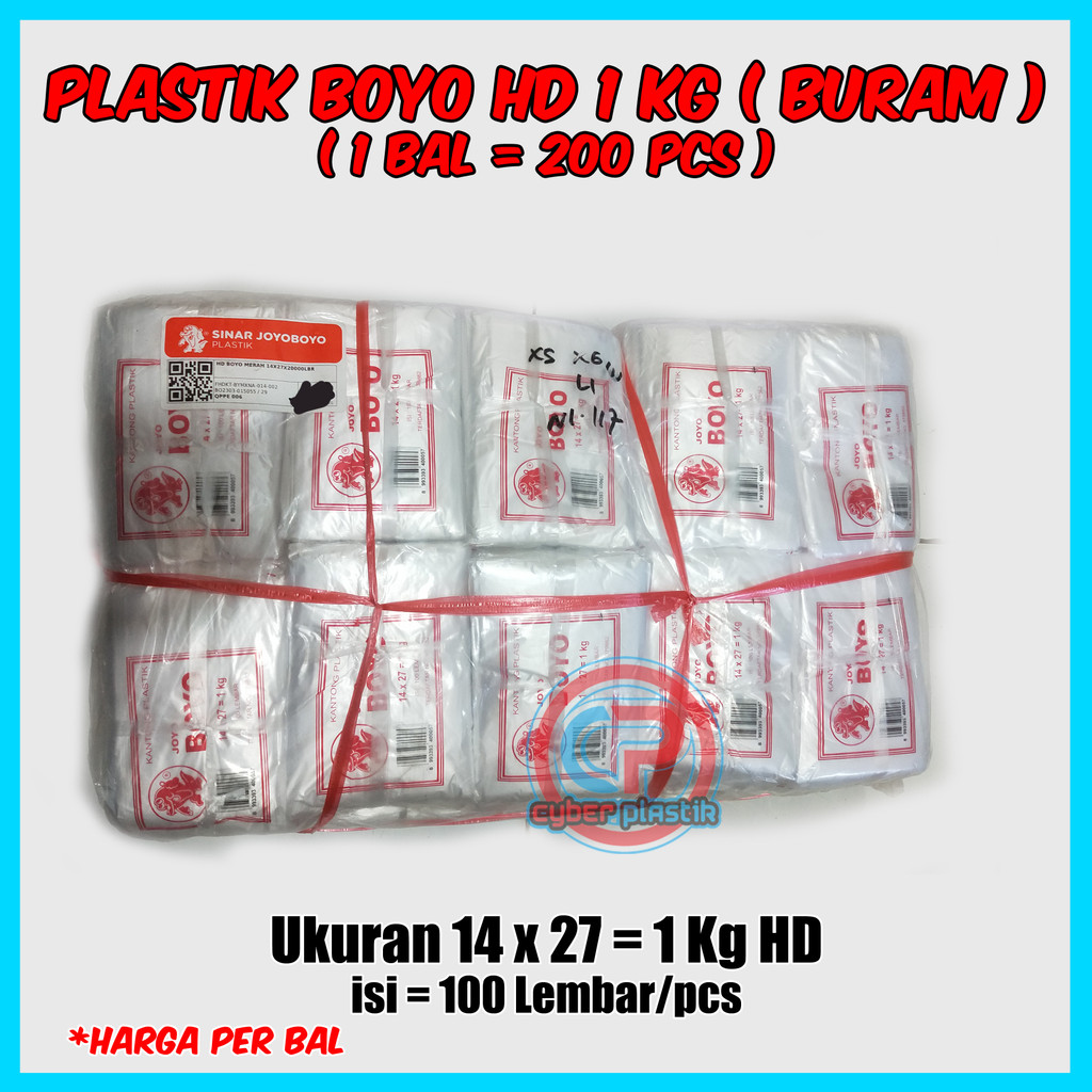 Jual Plastik Boyo Hd 1 Kg Buram Ukuran 14 X 27 1 Bal 200 Pcs Shopee Indonesia 2262