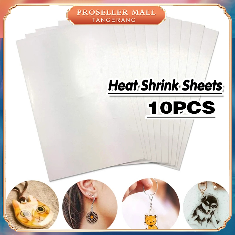 Jual 10pcs DIY Shrinky Dink Plastic / Heat Shrink Sheets / Kertas Heat ...