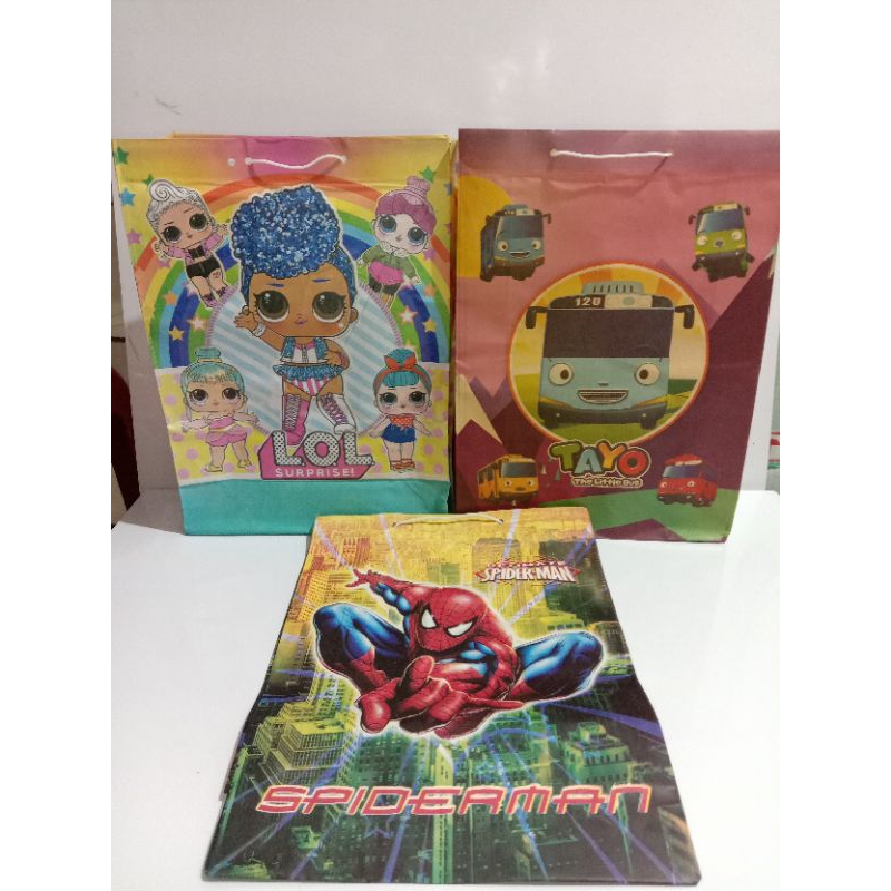 Jual Tas Snack Ulang Tahun / Tas Kertas Ulang Tahun ( 23 x 30 Cm