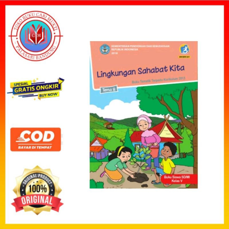 Jual Buku Tema 8 Lingkungan Sahabat Kita Untuk Sd Mi Kelas 5