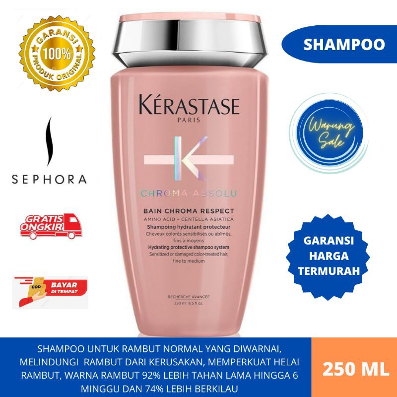 Jual KERASTASE BAIN CHROMA RESPECT 250 ML SHAMPOO RAMBUT DIWARNAI NEW